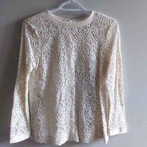 Banana Republic lacey patterned blouse